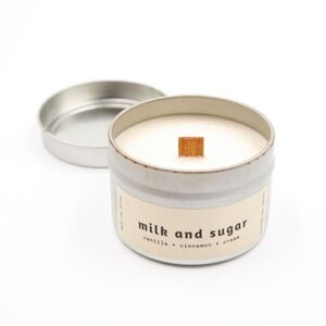 mala - Milk and Sugar - Scented Soy Candle Tin - 4 oz / 113 g - READ DESCRIPTION